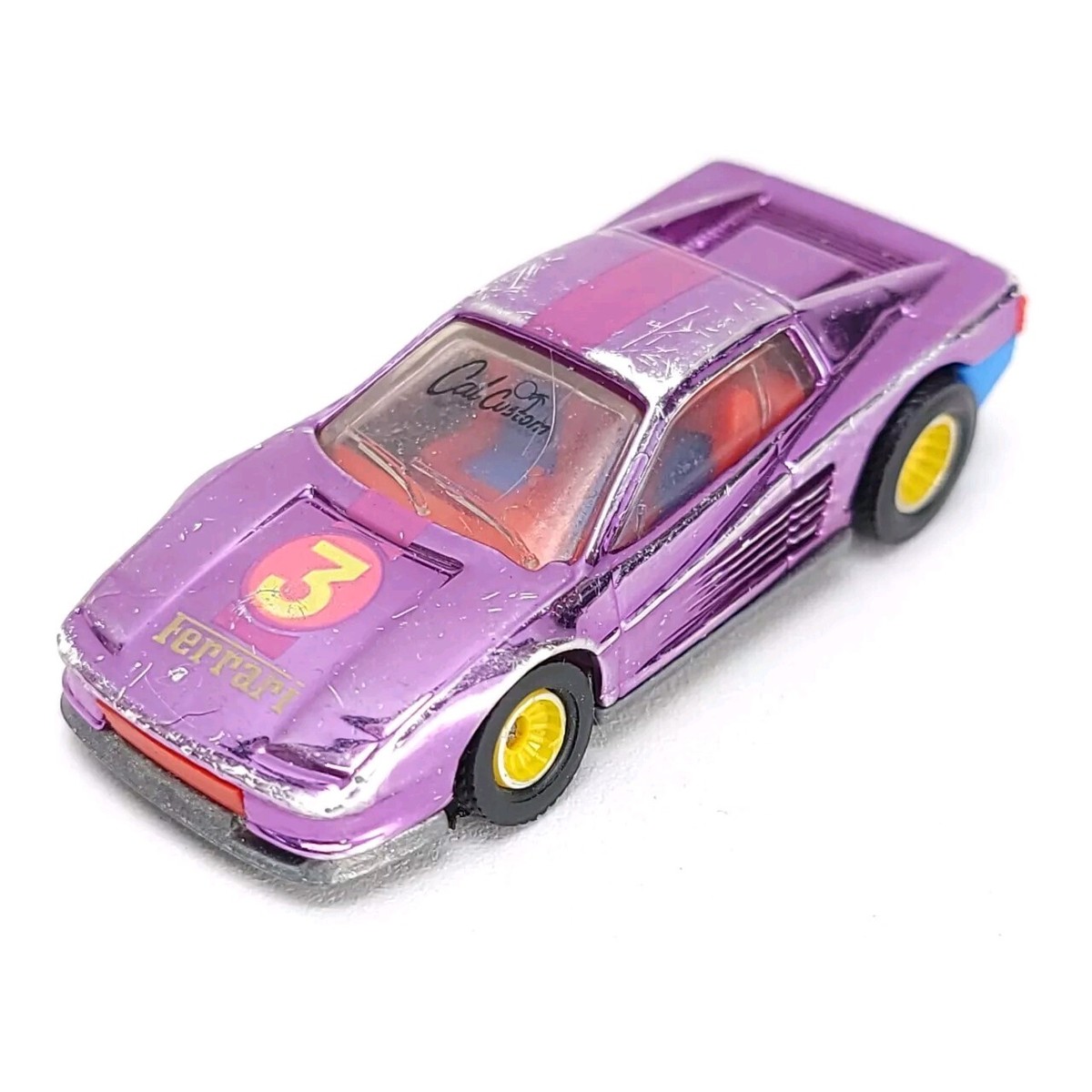 Hot Wheels California Custom FERRARI Testarossa 1989 Blue Bumper 