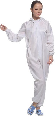 ESD Anti-Static Hooded Coverall,Washable Lab Zip Jumpsuit Spray Paint Clothes