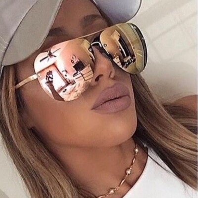 Aviator ''DA MUSE'' MIRROR PILOT Frames Women Sunglasses @ Shadz GAFAS Rose Gold