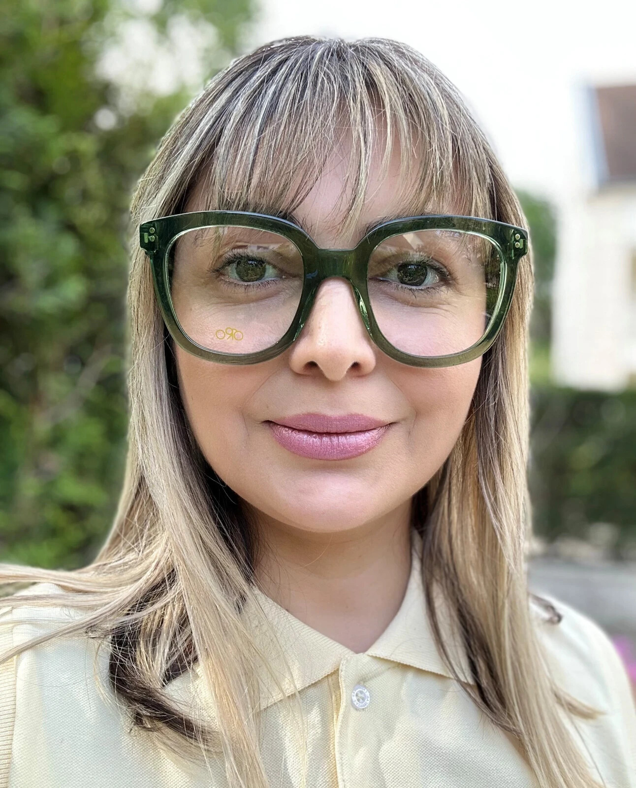 Lunettes de vue ORO carrées vert translucide style bureau et ville