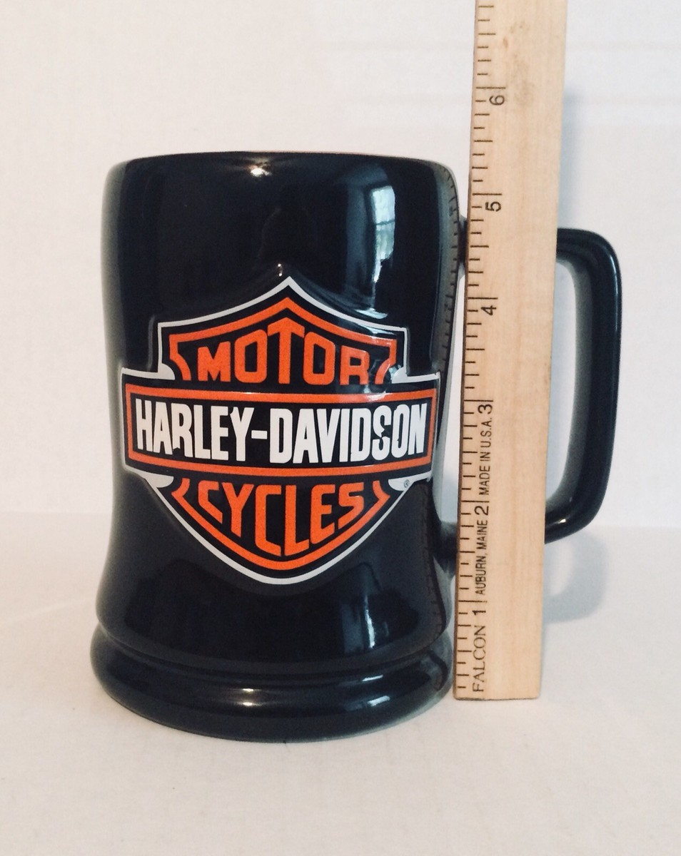 HARLEY DAVIDSON Motor Cycles Coffee Mega Mug Xpres Black Orange 