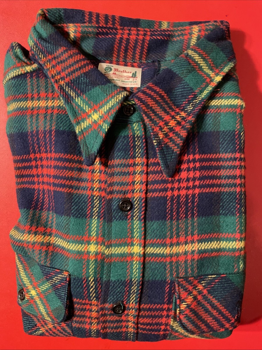 Vintage 60s NOS NWOT Five Brother USA Union Made Flannel Shirt 