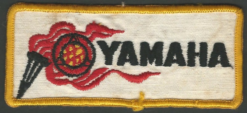 YAMAHA Patch with Torch Design - Patch is 4-1/2 by 2 inches.