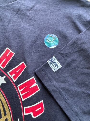 1995 Atlanta Braves World Champs T-Shirt XL TEE WITH-TAGS VTG Tee OLD-STOCK - Picture 4 of 6