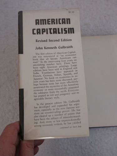 John Kenneth Galbraith AMERICAN CAPITALISM 1956 Houghton Mifflin New Revised Ed. - Picture 3 of 7
