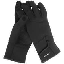 Mil-Tec Neoprene/Amaro Shooting Gloves Mens Patrol Army Warm Soft Military Black