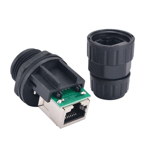 Connecteur de passage étanche IP68 Ethernet RJ45 montage sur panneau prise CAT5-6E - Photo 7/8