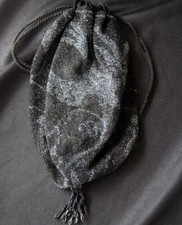 Vintage Edwardian Beaded Drawstring Bag Reticule