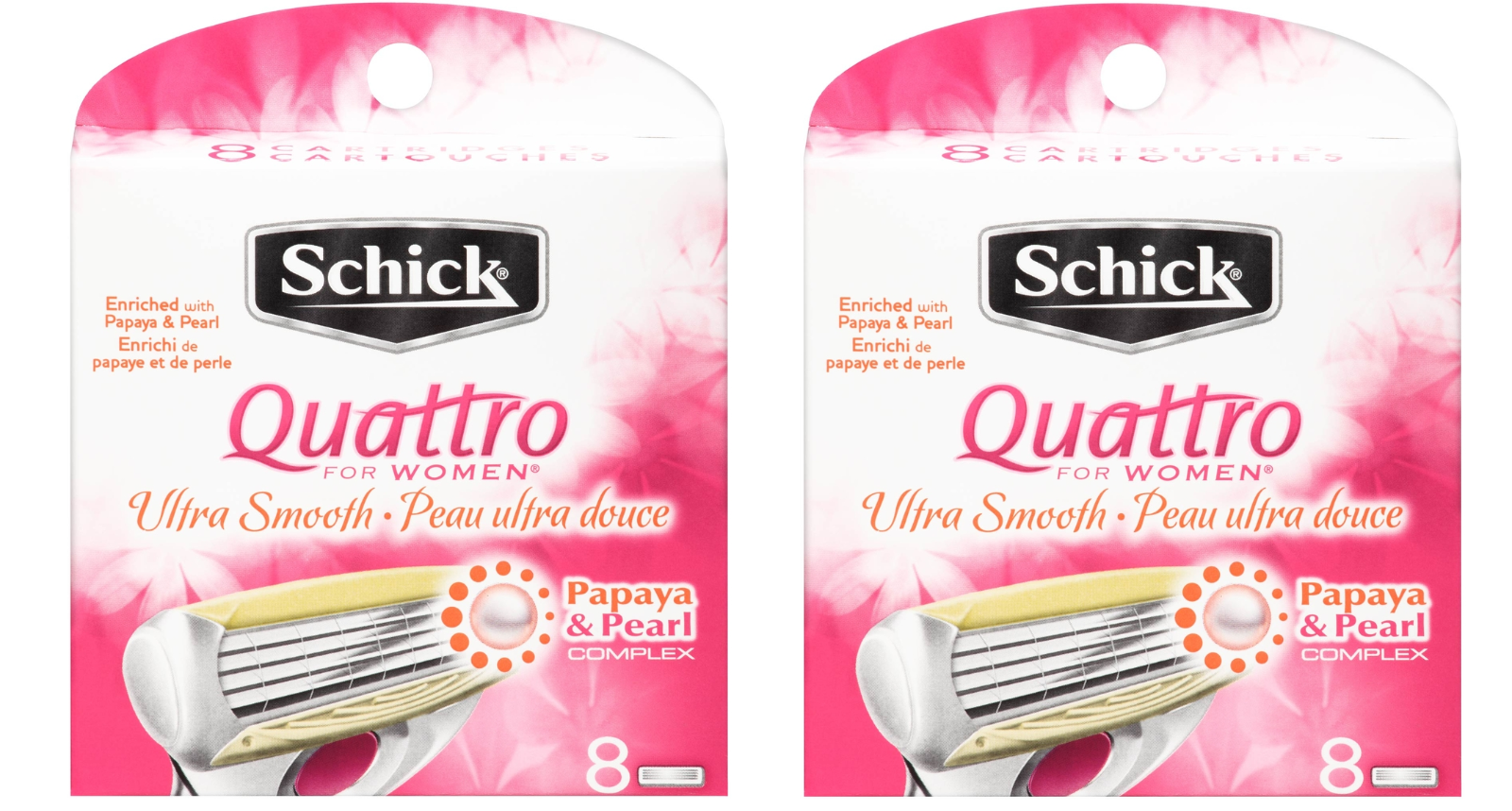 Schick Quattro For Women, Ultra Smooth Razor Blade Refills, 16