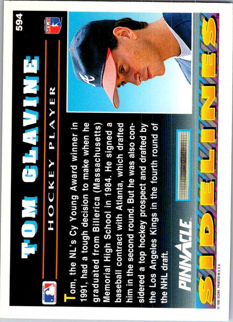 1992 Pinnacle #594 Tom Glavine 002099 | eBay