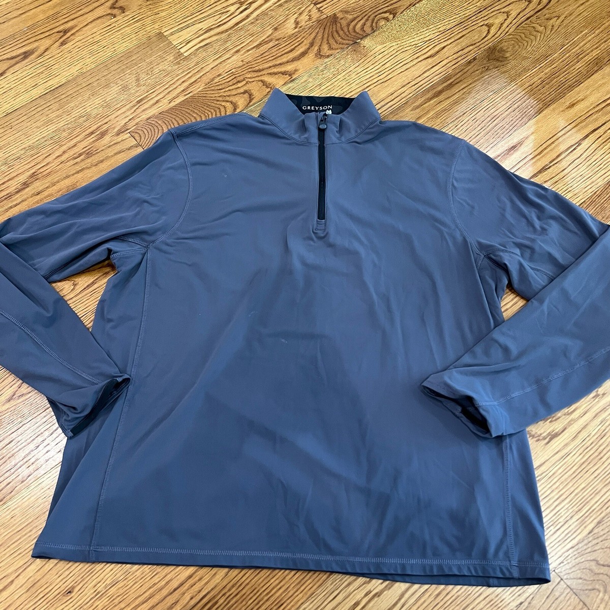 Greyson Quarter Zip Pullover Jacket Golf Wicking Performance Gray