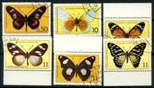 Saint Thomas et îles du Prince 1979 Mi. 561-566 Oblitéré 100% Papillons insectes