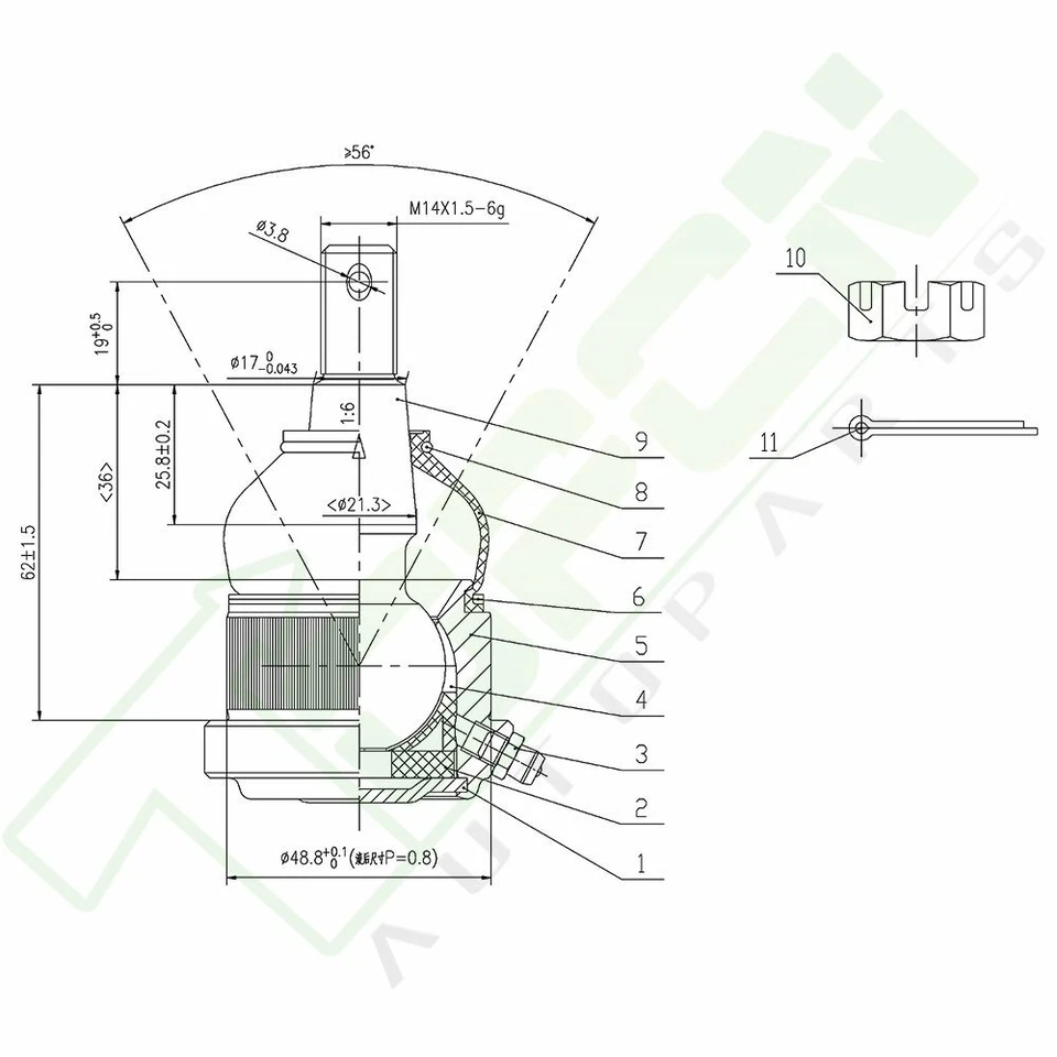 For 2006-2007 Jeep Liberty 10Pieces Front Upper Control Arms Suspension Kit Foto 3 de 4