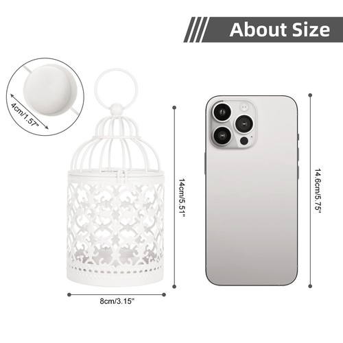 Hanging Birdcage Lantern 6pcs Small Metal Tealight Holder Vintage Decorative Han - Picture 2 of 7