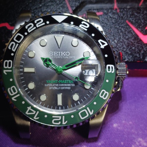 Men's 40mm Spriteburst~NH35, Sapphire, Ceramic, Exhibition, one off - Picture 7 of 11