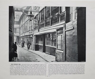 1896 London Aufdruck Mit Beschreibende Text Allgemeine Blick Alt George Inn