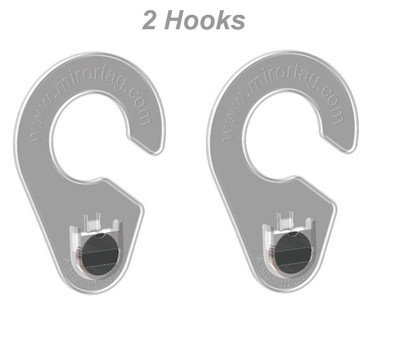 2 Hook & Magnet  to use with any of our MirorTag models Handicap Placard Holders