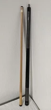 Players 2 Piece Billiards 58 1/4" Black Checkered Pool Cue 
