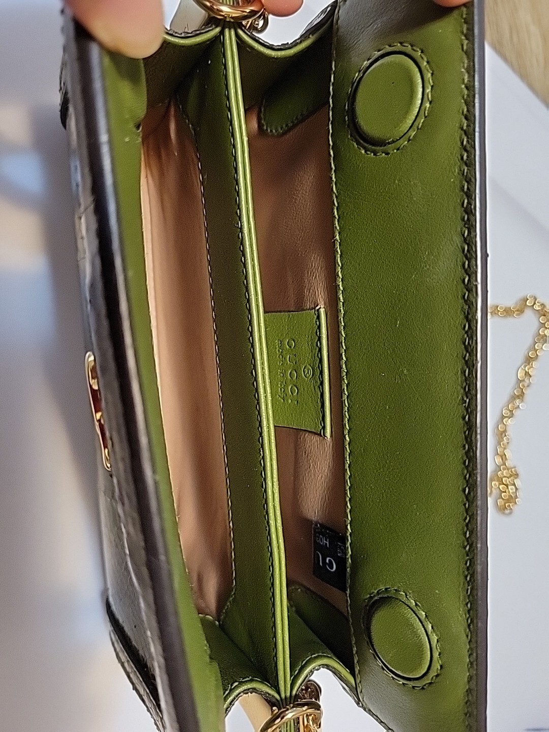 Gucci Ophidia Snake Python Gold Chain Shoulder Cr… - image 8