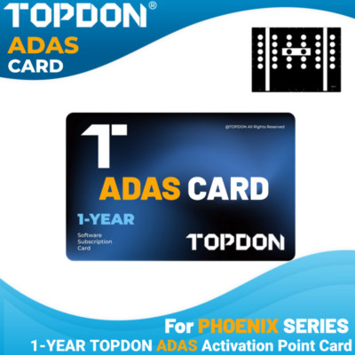 TOPDON ADAS Activation Point Card: 1-YEAR ADAS Software Online Update