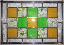 Green/Gold - Stained glass art - stained glass window hangings - Custom Made 9