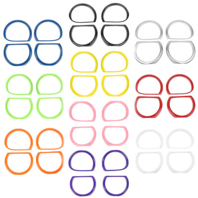 4Pcs Front Headlight Covers Headlamp Bezel Ring Trim for Dodge Challenger 2015+