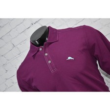 Tommy Bahama Hawaiian Golf Polo Shirt Mens Size Medium Purple Cotton Polyester