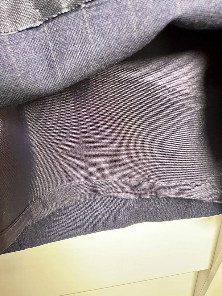 J. Crew в тонкую полоску шерсти карандаш юбка карьера бизнес женщин размер 12 темно-синий - Изображение 3 из 4