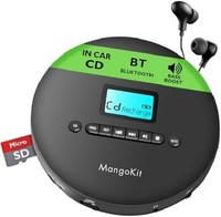 CD-X Portable CD Player with Bluetooth – Rechargeable Battery, MP3 Playback, Ant