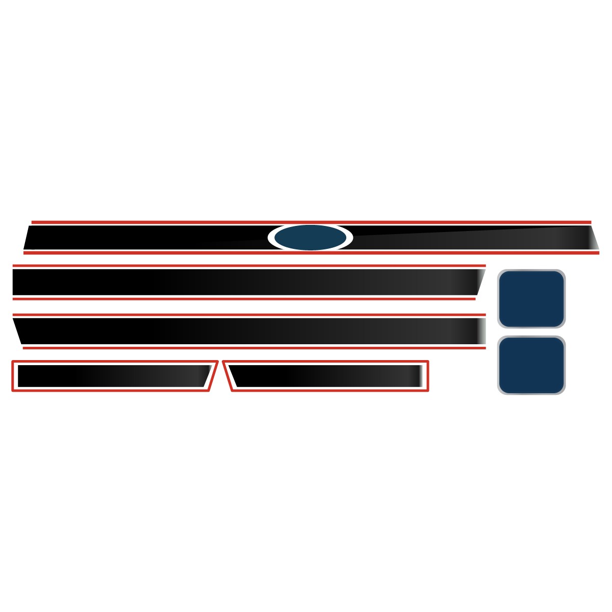 Hood Decal Set Fits Ford/New Holland Replaces 83952740