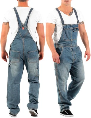 Jet Lag Herren Latzhose Latz Jeans Overall denim long Herrenhose Latzjeans Hose - Bild 1 von 4
