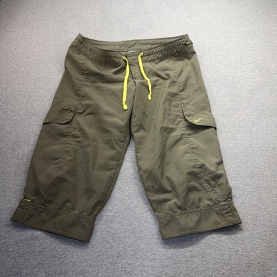 Nike Women's Olive Green Cargo Capri Pants Hiking Outdoor Utility M (8-10)