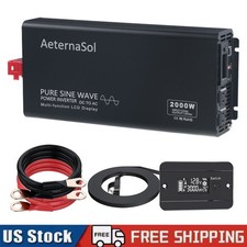 2000W 4000W Pure Sine Wave Inverter 12V DC to 120V AC Converter Power Inverter