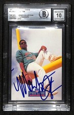Mark Clayton Miami Dolphins Signed 1991 Pro Line Portraits Card Beckett Auto 10