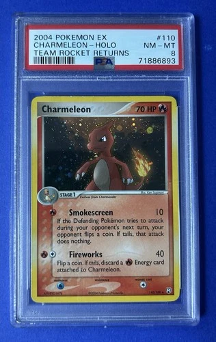 2004 Pokémon ex Charmeleon Holo Team Rocket Returns #110 PSA 8 NM-MT