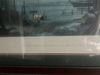 John Stobart Print - Vineyard Haven: View from the Black Dog Tavern