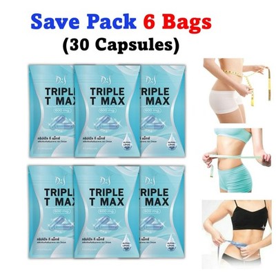 6 Packs Triple T-Max Dietary Supplement by Sordor Style Turbo Max 30 Capsules