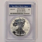 RARE 2013 W $1.00 American Eagle Silver Dollar PCGS Graded PR 70 Reverse Proof