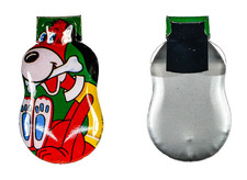 Made In Japan Tin Toy Lithograph Red Dog Clicker Noisemaker   NOS