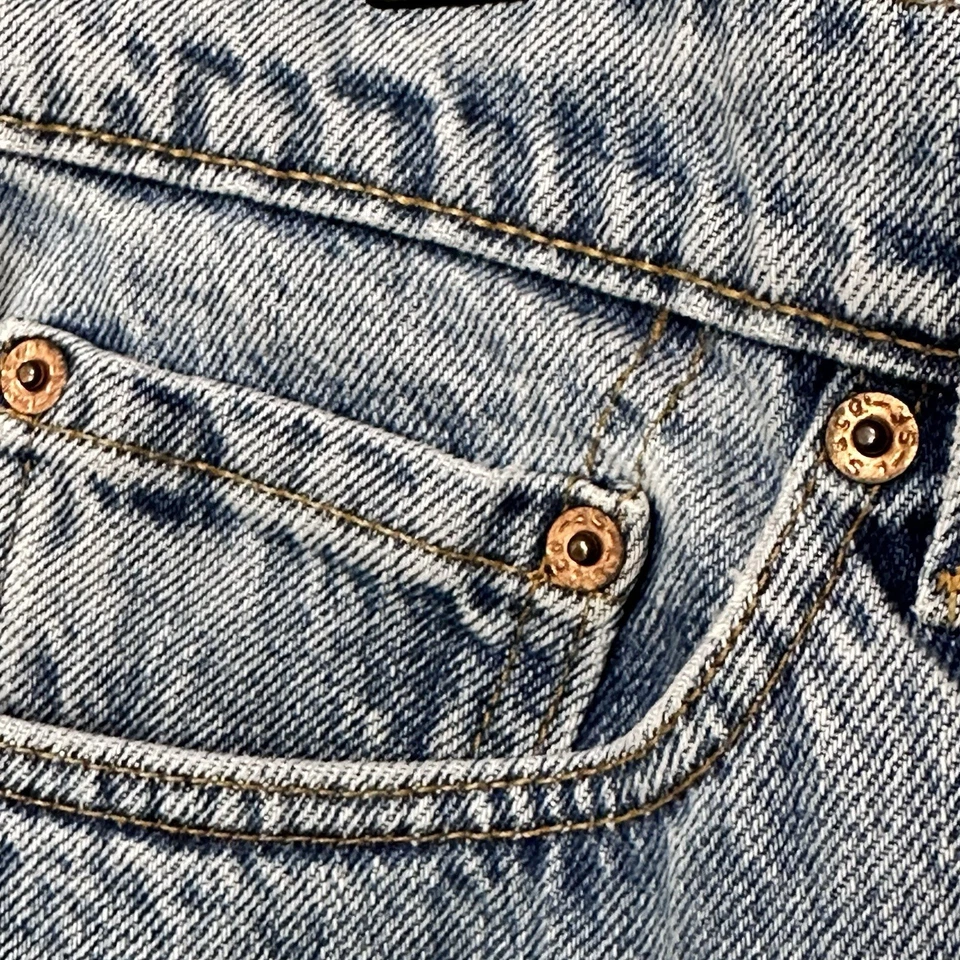 Jeans De Colección Levi's 550 Para Mujer 18 Largo Azul Calce Relajado Pierna Cónica EE. UU. Años 90 Vaquera Foto 4 de 4