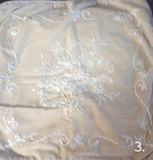 Vintage Ribbon Embroidered Floral Designs Single Pillow Case