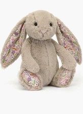 Jellycat Blossom Beige Bunny 'Petal' Medium NWT Authentic With Dust Bag