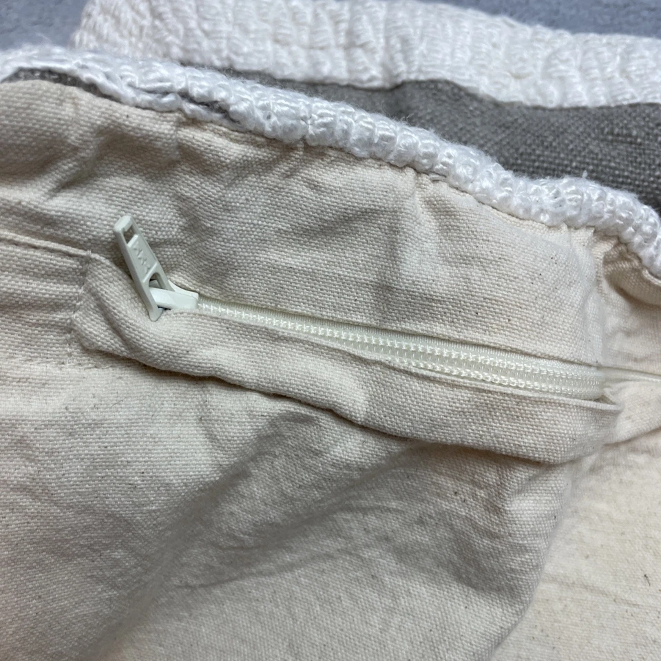 West Elm Decorative Pillow Covers (2) Taupe Ivory Natural Neutral Earthy 20"x20" - Image 2 of 4