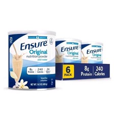 6-PACK Ensure Original Nutrition Powder Vanilla 8g Protein - 14.1 oz 07/26