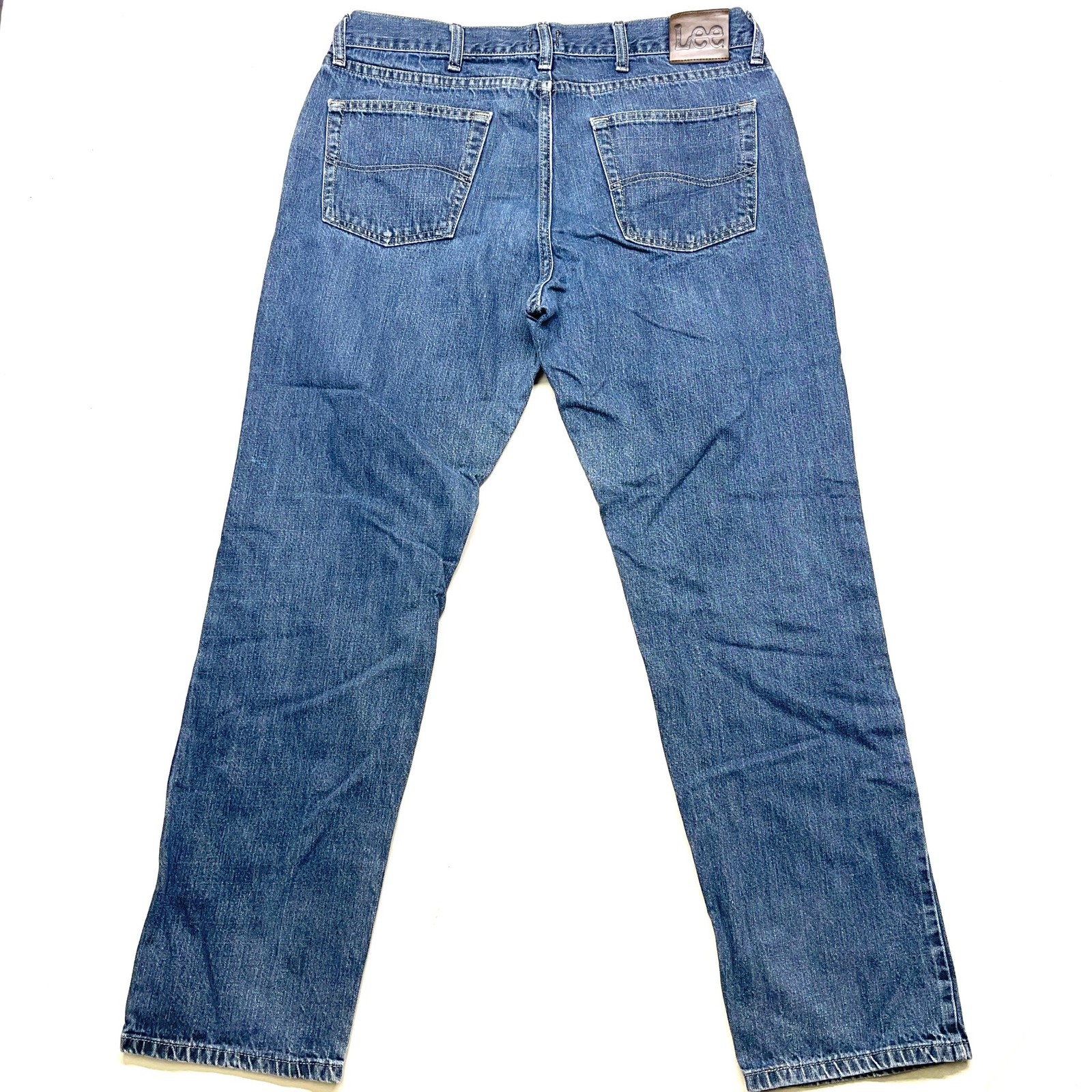 S 36x32 Blue Denim Cotton Regular Fit Straight Leg