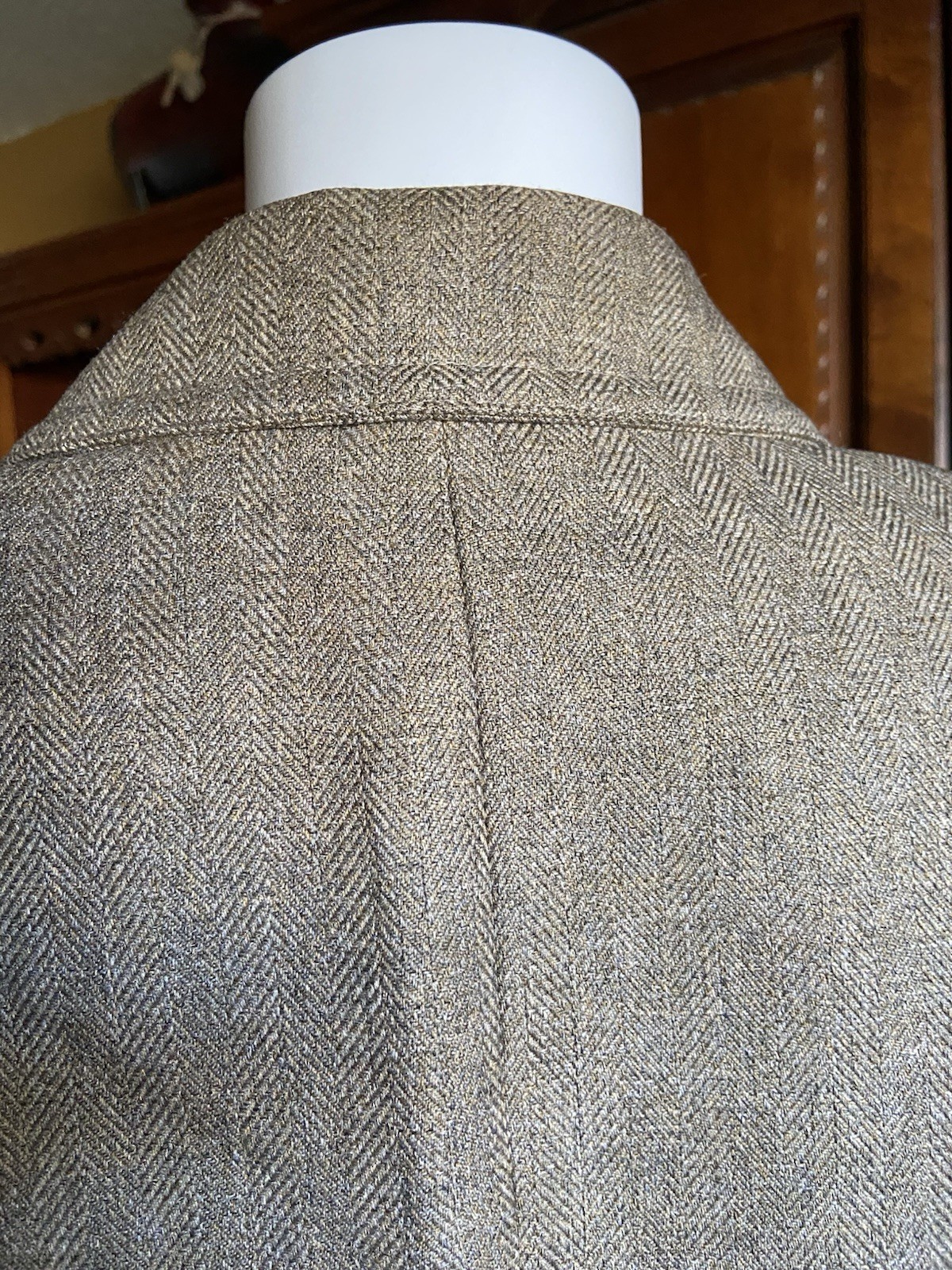 Le Suit Women's 2-Piece Pant Suit lt. Olive Green/Brown tweed, lined Size 16 EUC