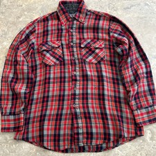 Vintage 1990s JCPenney Men s Shop Plaid Flannel Shirt Jacket LT