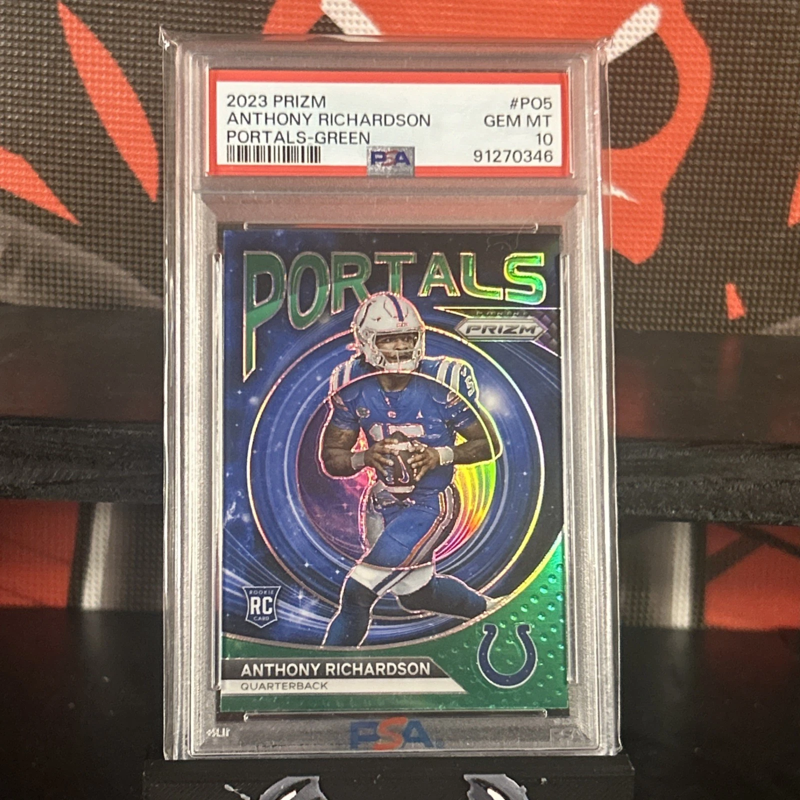 2023 Panini Prizm - Portals Anthony Richardson #PO-5 Green Prizm (RC)
