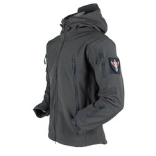 Mens Tactical Hooded Jacket Full Zip Multi Pocket Outdoor Hiking Coat S  3XL