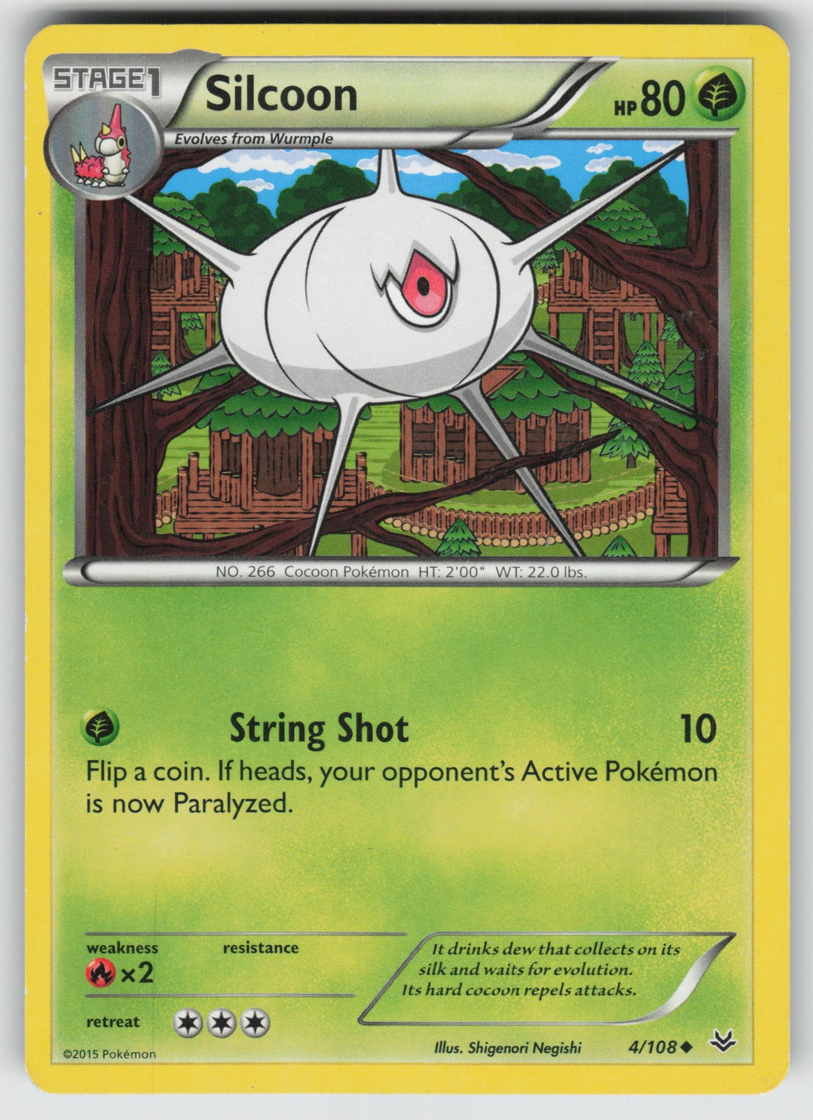 Silcoon Uncommon XY - Roaring Skies 4/108 Pokemon